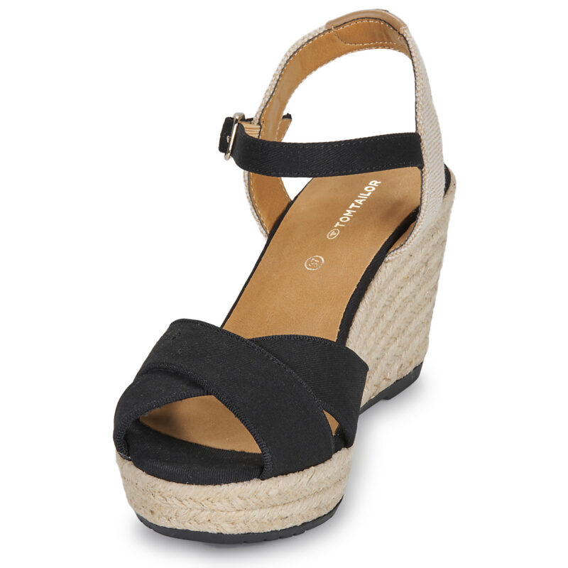 Tom Tailor THERESA Nero Sandali con zeppa Donna - 3
