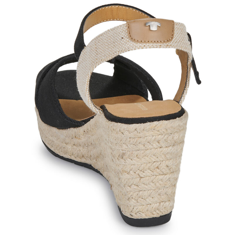 Tom Tailor THERESA Nero Sandali con zeppa Donna - 5