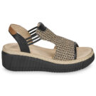 Tom Tailor VALLY Nero Sandali con zeppa Donna - 2