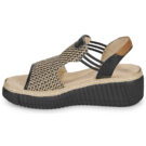 Tom Tailor VALLY Nero Sandali con zeppa Donna - 4
