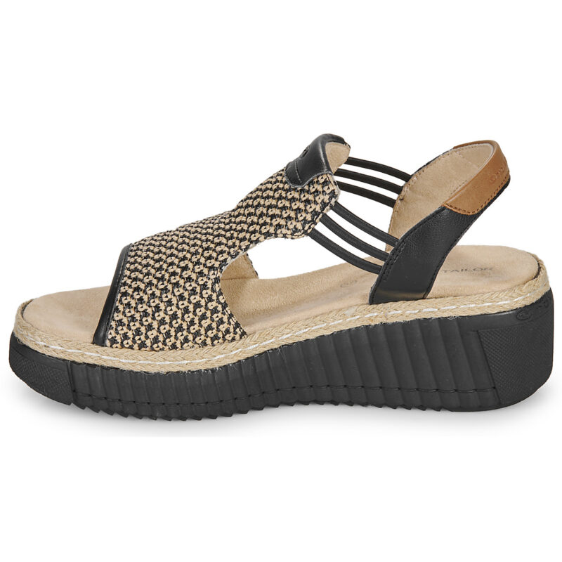 Tom Tailor VALLY Nero Sandali con zeppa Donna - 4