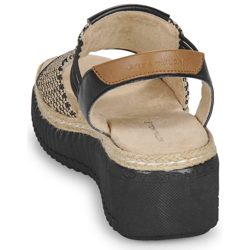 Tom Tailor VALLY Nero Sandali con zeppa Donna - 5