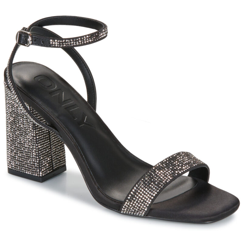 Only ONLALYX-28 BLING HEELED SANDAL Nero Sandali con tacco Donna - 1