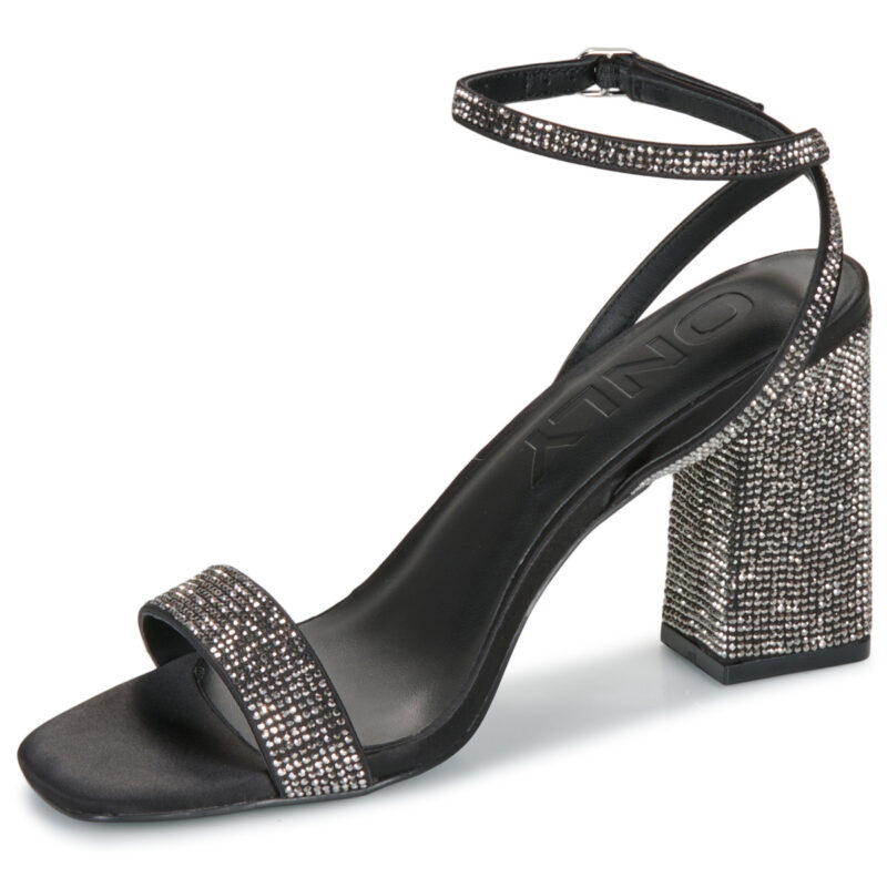 Only ONLALYX-28 BLING HEELED SANDAL Nero Sandali con tacco Donna - 4