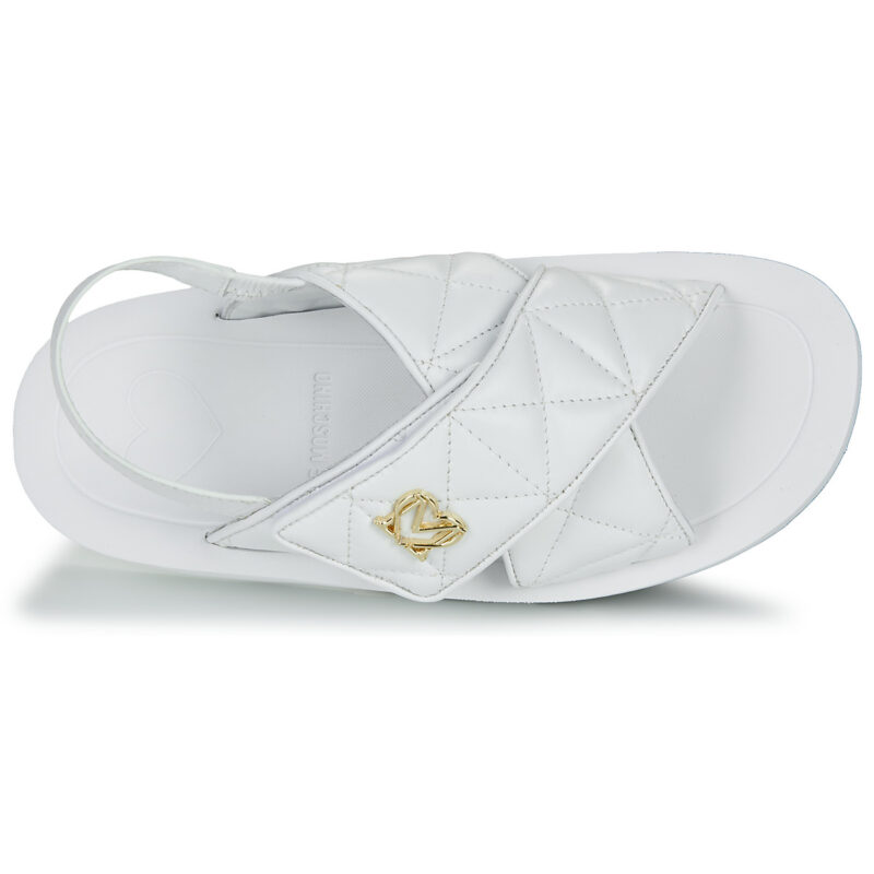Love Moschino WAVE SANDAL Bianco Sandali con zeppa Donna - 6