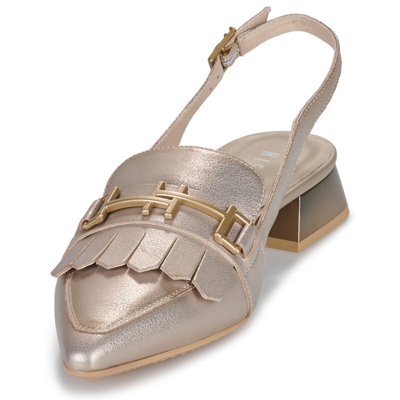 Hispanitas DALI-HV253817 Goldene Sandaletten mit Absatz f&uuml;r Damen &ndash; Gr&ouml;&szlig;e 3