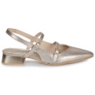 Hispanitas Sandalias de tac&oacute;n doradas DALI-HV253922 para mujer - Talla 2