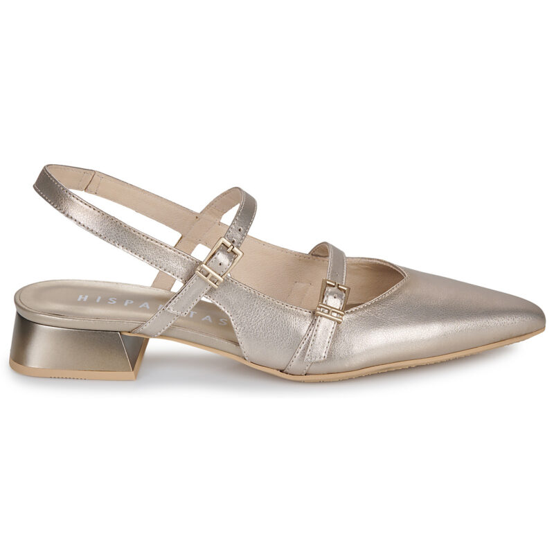Hispanitas Sandalias de tac&oacute;n doradas DALI-HV253922 para mujer - Talla 2