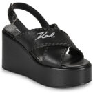Karl Lagerfeld  WENDY Whipstich Kross Strap  Nero -  Sandali con zeppa  Donna - 1