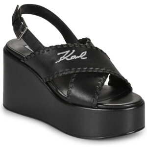 Karl Lagerfeld  WENDY Whipstich Kross Strap  Nero Sandali con zeppa Donna