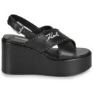 Karl Lagerfeld  WENDY Whipstich Kross Strap  Nero -  Sandali con zeppa  Donna - 2