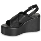 Karl Lagerfeld  WENDY Whipstich Kross Strap  Nero -  Sandali con zeppa  Donna - 4