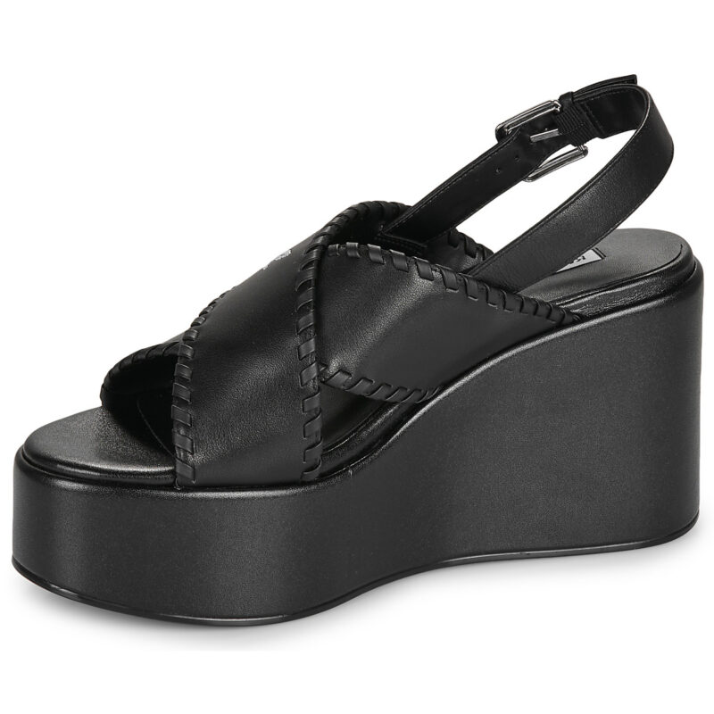 Karl Lagerfeld  WENDY Whipstich Kross Strap  Nero -  Sandali con zeppa  Donna - 4
