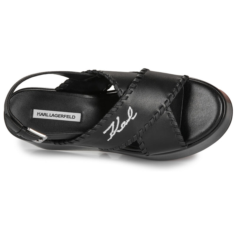 Karl Lagerfeld  WENDY Whipstich Kross Strap  Nero -  Sandali con zeppa  Donna - 6