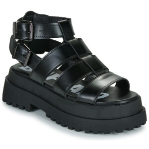 Buffalo  PLUTO GLD  Nero -  Sandali con zeppa  Donna