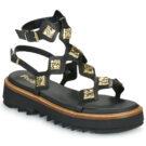 Fru.it 9169-100-HELGA-NERO-TEXANO-NERO Nero Sandali con zeppa Donna - 1