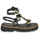 Fru.it 9169-100-HELGA-NERO-TEXANO-NERO Nero Sandali con zeppa Donna - 2