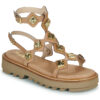 Fru.it 9169-100-HELGA-TAUPE-TEXANO-LEGNO Marrone Sandali con zeppa Donna