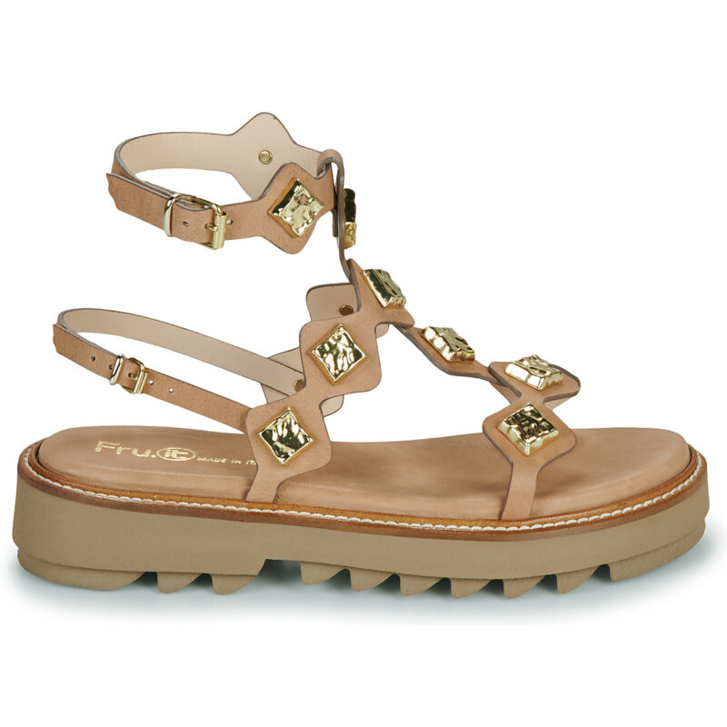 Fru.it 9169-100-HELGA-TAUPE-TEXANO-LEGNO Marrone Sandali con zeppa Donna - 2