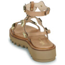 Fru.it 9169-100-HELGA-TAUPE-TEXANO-LEGNO Marrone Sandali con zeppa Donna - 5