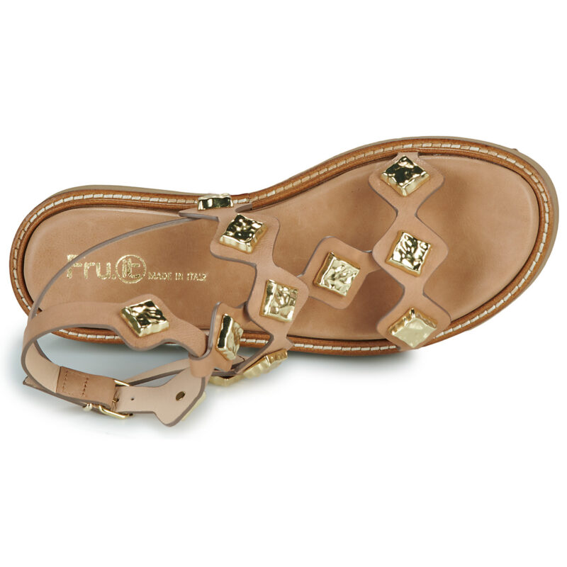 Fru.it 9169-100-HELGA-TAUPE-TEXANO-LEGNO Marrone Sandali con zeppa Donna - 6