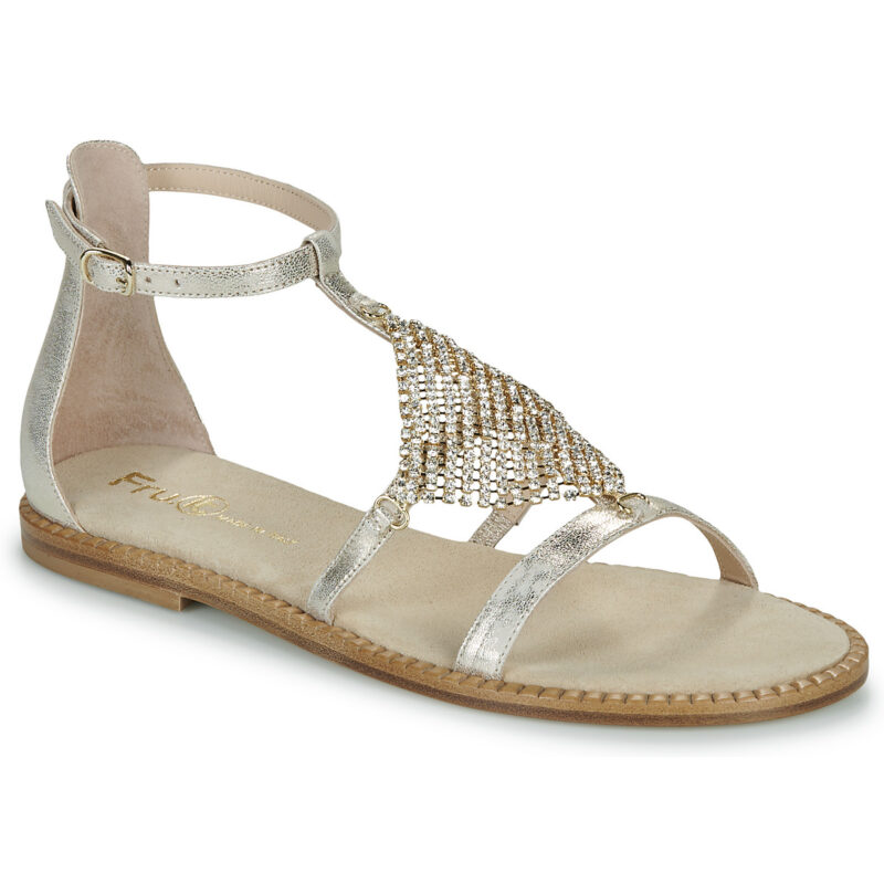 Fru.it 9184-100-CUOIO-NATURALE-PARK-IVORY Oro Sandali bassi Donna - 1