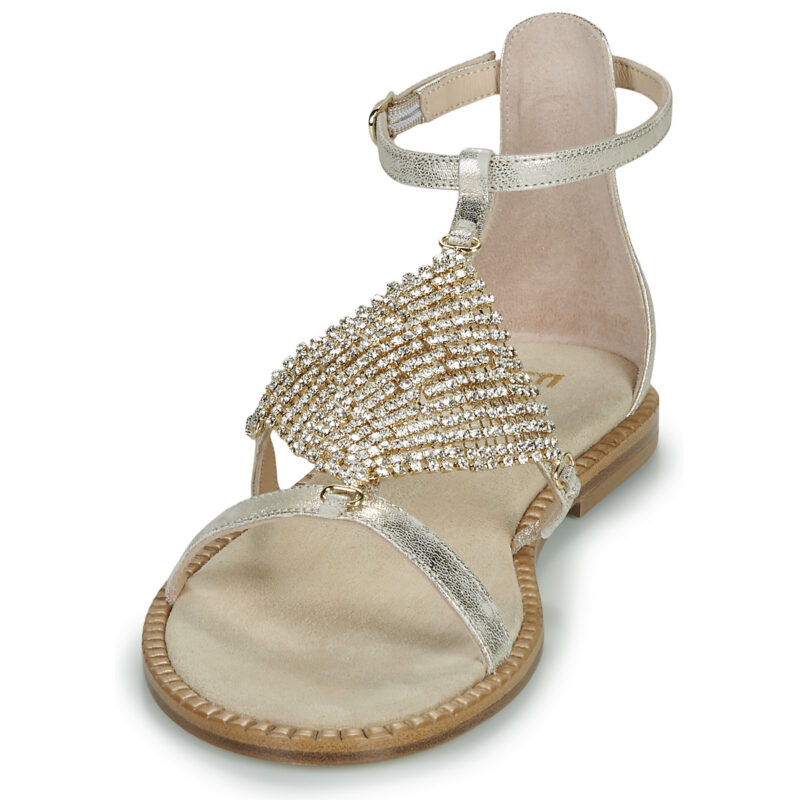 Fru.it 9184-100-CUOIO-NATURALE-PARK-IVORY Oro Sandali bassi Donna - 3