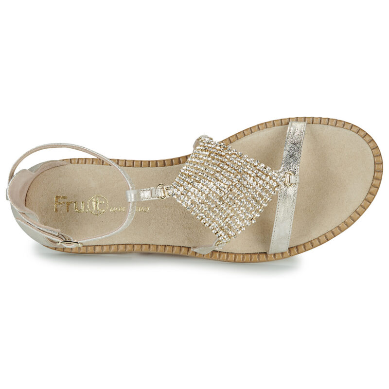 Fru.it 9184-100-CUOIO-NATURALE-PARK-IVORY Oro Sandali bassi Donna - 6