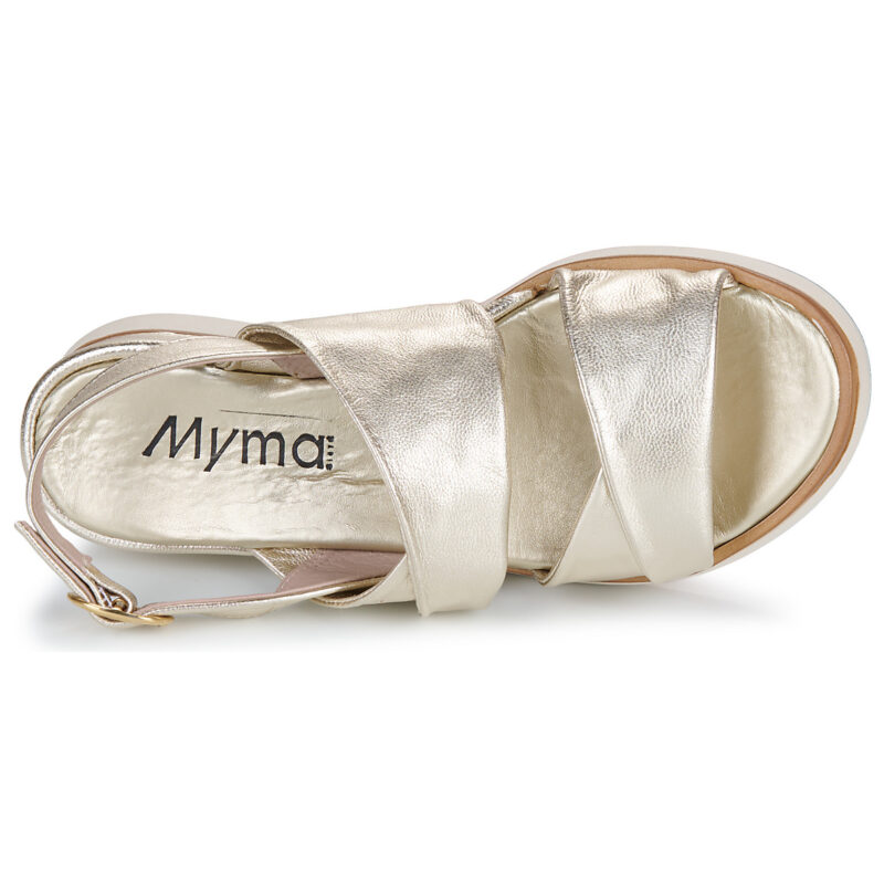Myma - Oro Sandali con zeppa Donna - 6