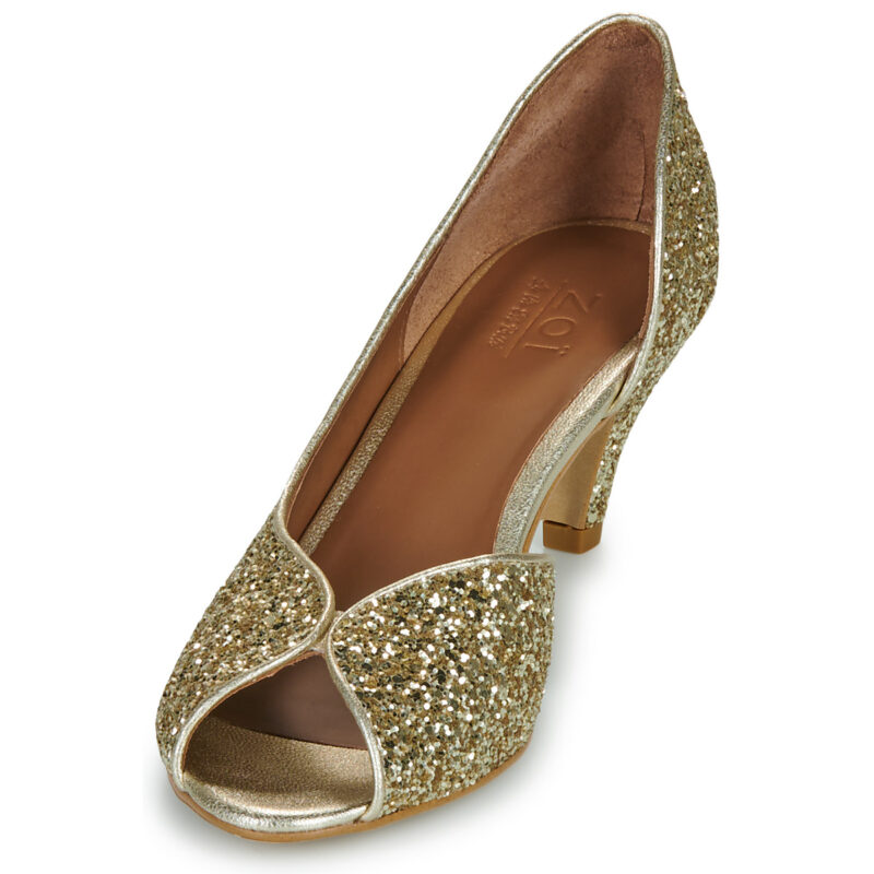 Otess / Zoï Z1620-GALAXY-CARRARA-GLITTER-CHAMPAGNE Oro Sandali con tacco Donna - 3
