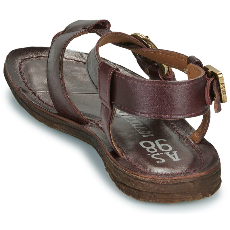 Airstep / AS98 RAMOS BOUCLE Sandales plates marron pour femmes - 5