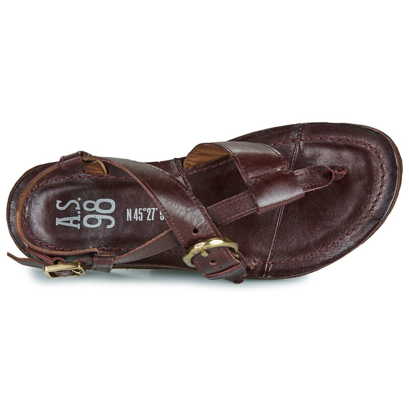 Airstep / AS98 RAMOS BOUCLE Sandales plates marron pour femmes - 6