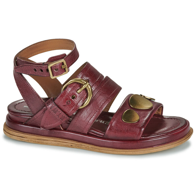 Airstep AS98 SPOON METAL Rote Damen-Sandalen mit niedrigem Schaft - Gr&ouml;&szlig;e 2