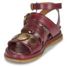 Airstep AS98 SPOON METAL Rote Damen-Sandalen mit niedrigem Schaft - Gr&ouml;&szlig;e 3