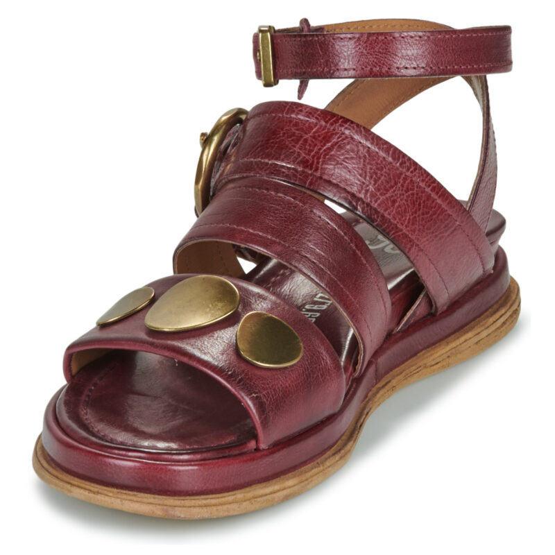 Airstep AS98 SPOON METAL Rote Damen-Sandalen mit niedrigem Schaft - Gr&ouml;&szlig;e 3