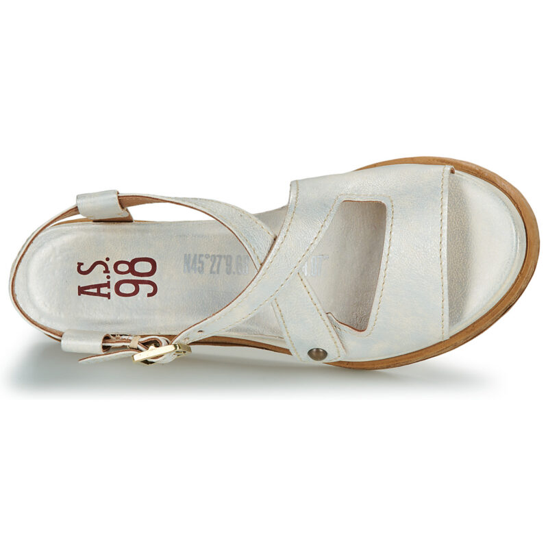 Airstep / A.S.98 LAGOS SANDALS Silber Keilabsatz Sandalen Damen - 6