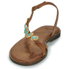 Ex&eacute; Shoes 530-MILOS-LEATHER-BROWN-TURQUOISE Marrone Sandali bassi Donna - 3