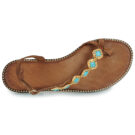 Ex&eacute; Shoes 530-MILOS-LEATHER-BROWN-TURQUOISE Marrone Sandali bassi Donna - 6