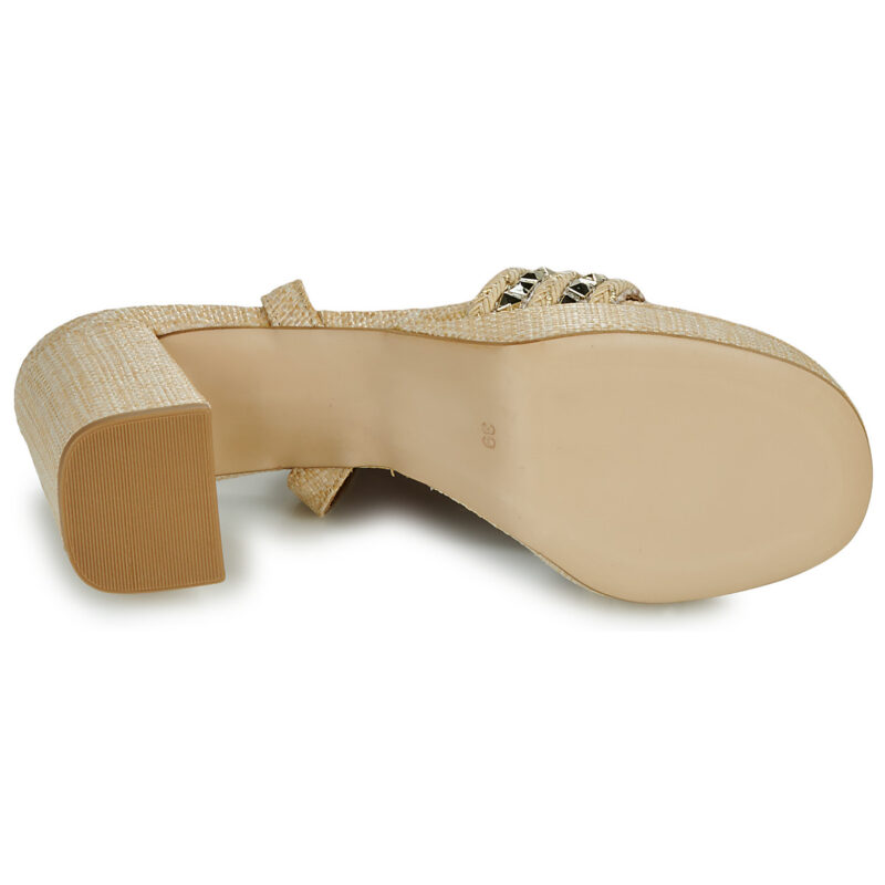 Ex&eacute; Shoes 619-ANCONA-RAFFIA-BEIGE-GOLD Beige Sandali con tacco Donna - 7