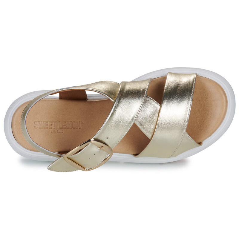 Sweet Lemon NOBU Oro Sandali con zeppa Donna - 6
