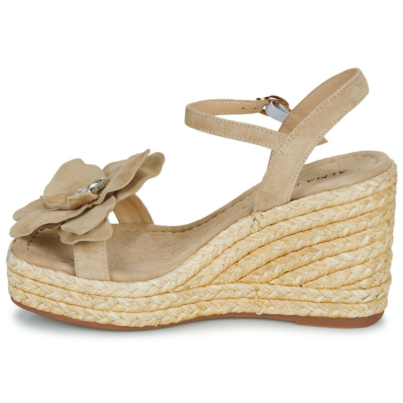 ALMA EN PENA V251285 Beige Sandali con zeppa Donna - 4