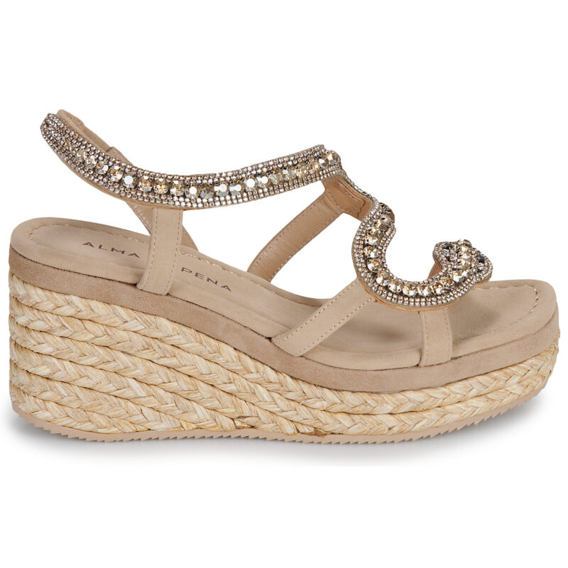 ALMA EN PENA V251359 Beige Sandali con zeppa Donna - 2