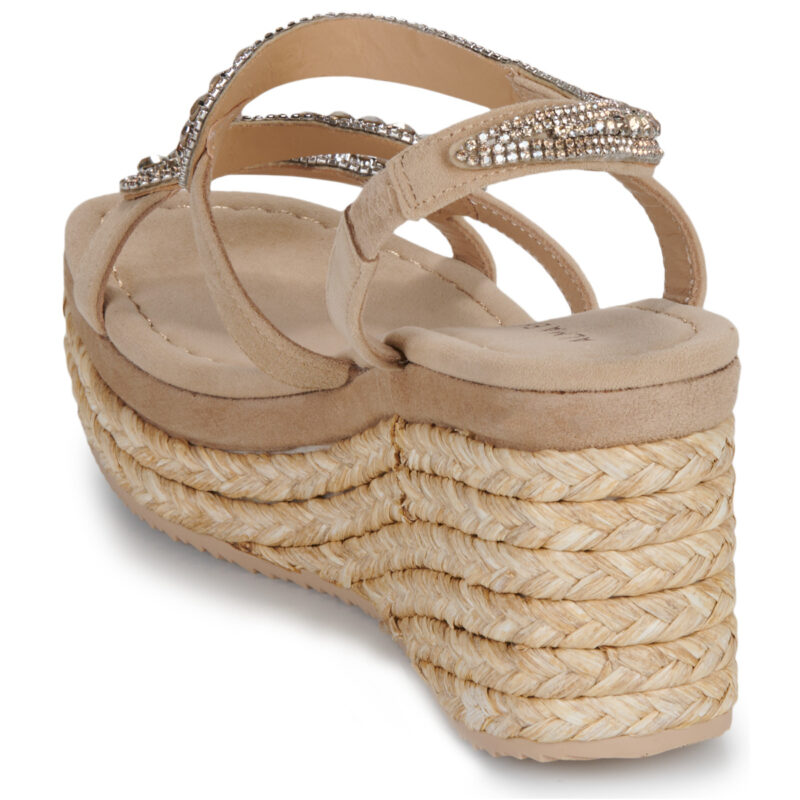 ALMA EN PENA V251359 Beige Sandali con zeppa Donna - 5