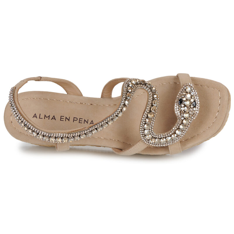 ALMA EN PENA V251359 Beige Sandali con zeppa Donna - 6