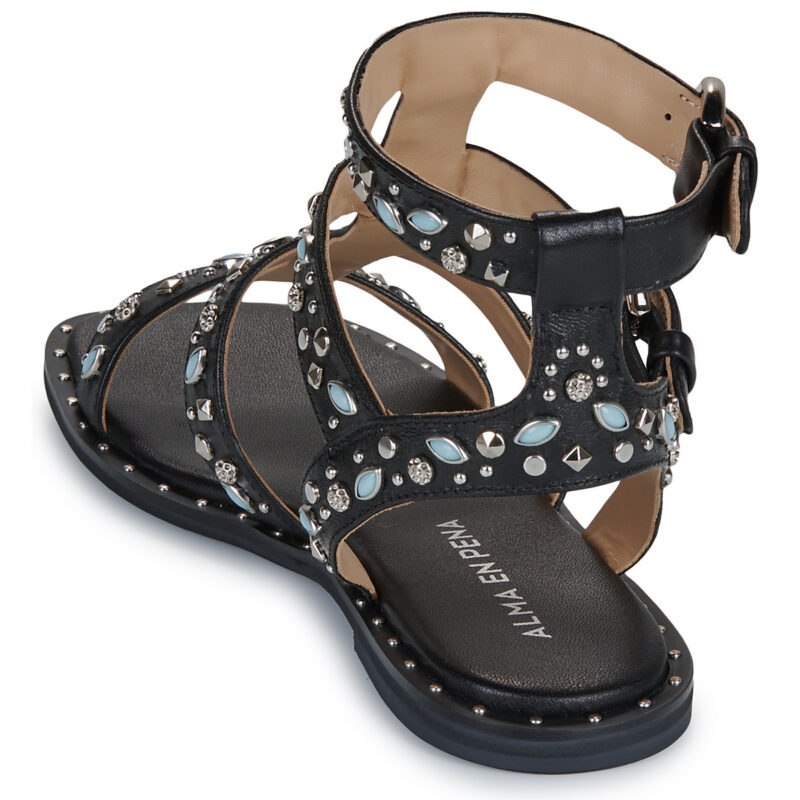 ALMA EN PENA V251952 Sandalias Planas Negras Mujer - 5