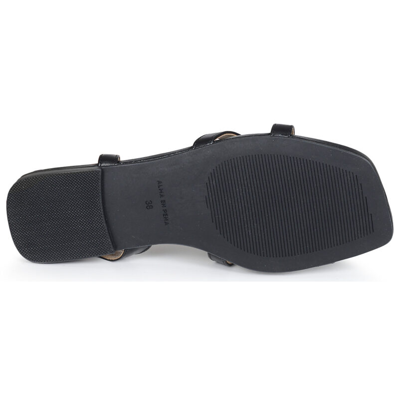 Sandales basses noires pour femmes ALMA EN PENA V251966 - Pointure 7