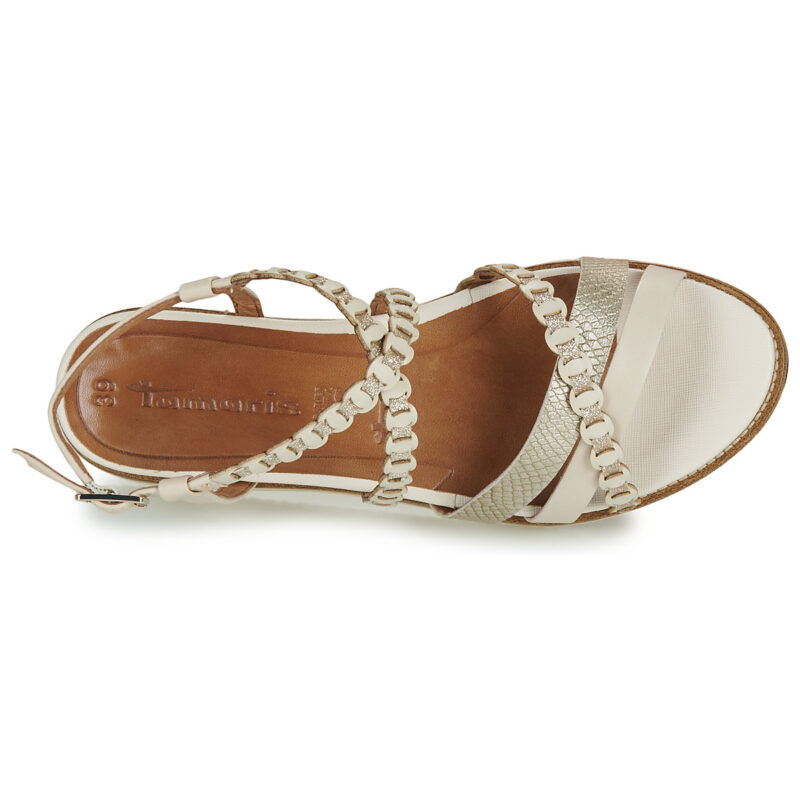 Tamaris 28207-418 Beige Sandali con zeppa Donna - 6