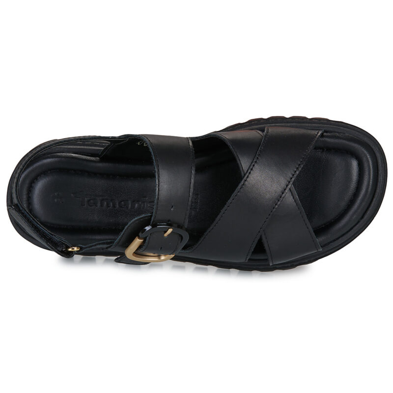 Tamaris 28704-003 Nero Sandali con zeppa Donna - 6