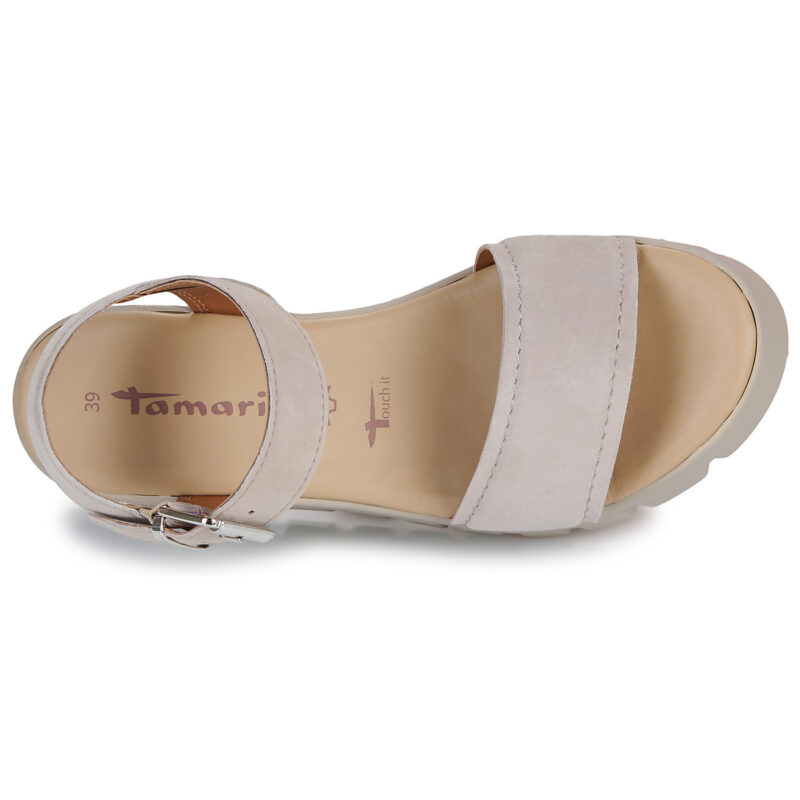 Tamaris 28712-378 Beige Sandali con zeppa Donna - 6
