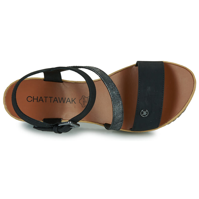Chattawak MAELLE Nero Sandali con zeppa Donna - 6